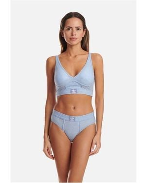 adidas Originals 2X2 Rib High-Waist Brief - Blue