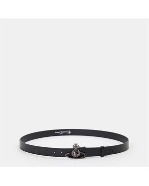 Vivienne Westwood Viv Orb Bckl Belt - Black