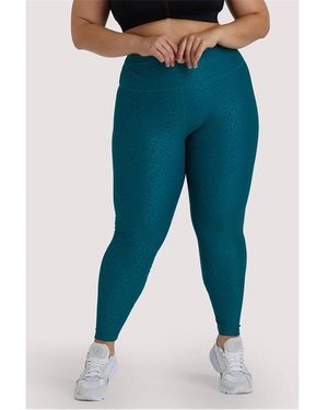 Wolf & Whistle Wet Look Curve Leggings - Blue