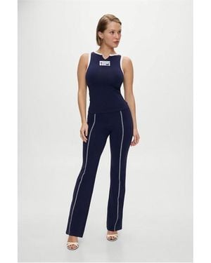 Frankie's Bikinis X Bella Hadid Dreamer Flare Trousers - Blue