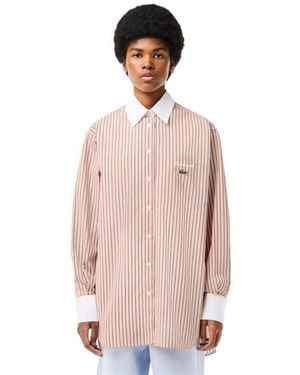Lacoste Long-Sleeve Patterned Shirt - Pink