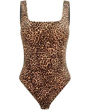 GOOD AMERICAN Tank Velvet Bodysuit - Brown