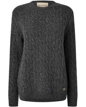 Valentino Val Wool Jumper Ld63 - Black