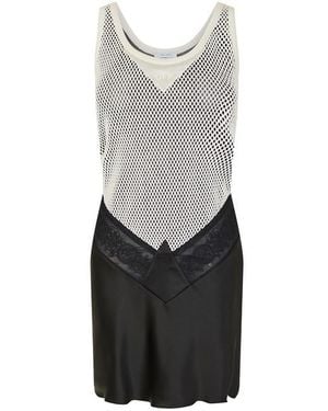 Off-White c/o Virgil Abloh Fishnet Mini Dress - Grey