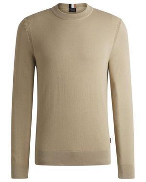 BOSS Ecaio-P Knitted Jumper - Natural