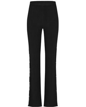 Alexander Wang Jacquard Logo Bootcut Trousers - Black