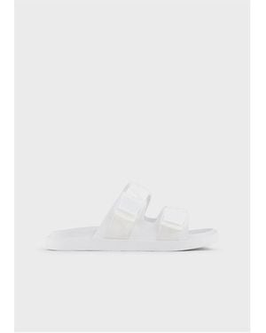 Emporio Armani Flat Sandals - White