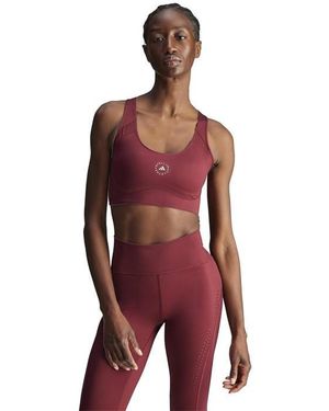 adidas By Stella McCartney Medium Impact Sports Bra - Red
