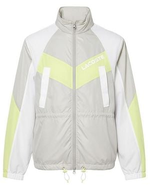 Lacoste Oversized Hooded Colourblock Jacket - White