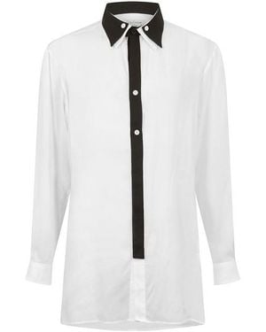 Yohji Yamamoto Long Sleeve Plain Shirt - White