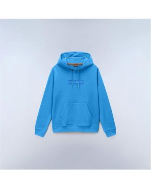 Napapijri Box Logo Hoodie - Blue