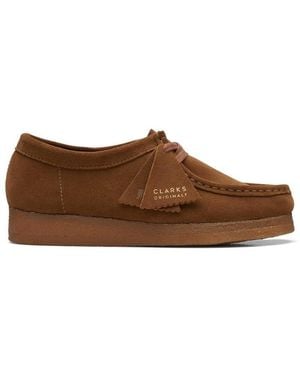 Clarks Wallabee Moc Toe Formal Shoes - Brown