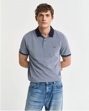 GANT 4-Colour Oxford Piqu¿ Polo Shirt - Blue