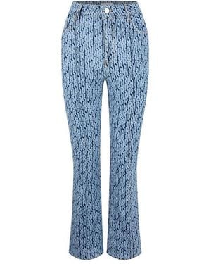Rabanne Monogram Denim Jeans - Blue