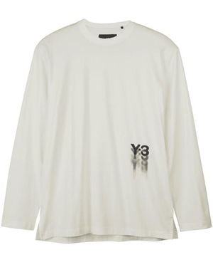 Y-3 Graphic Long Sleeve T-Shirt - White