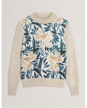 Ted Baker Ted Woven Front Top Ld61 - Blue