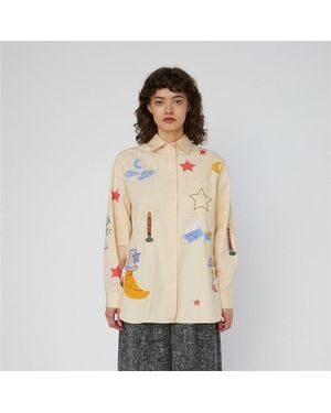 Stella Nova Bead Embellished Shirt - Metallic