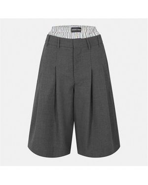 Marine Serre Structured Tailored Shorts - Grey