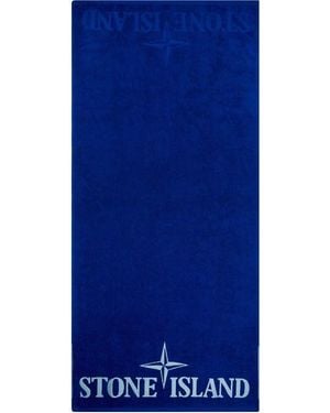 Stone Island Junior Beach Towel - Blue