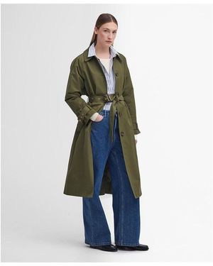 Barbour Marie Showerproof Trench Coat - Green