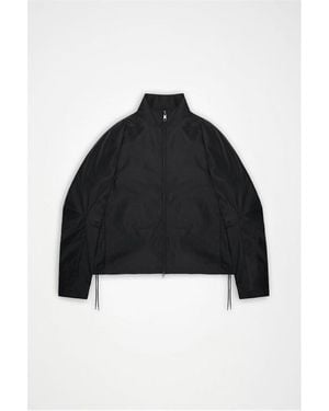 Rains Light Woven Water-Resistant Track Top - Black