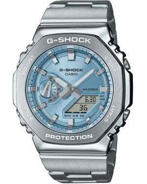 G-Shock Steel Edition Octagonal Stainless Steel Water Resistant Digital Watch - Blue