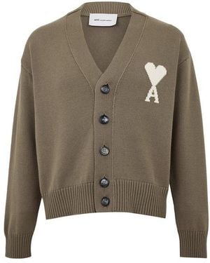 Ami Paris De Coeur Cardigan - Green