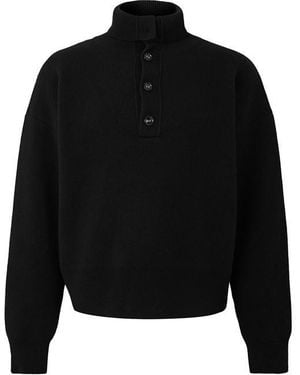 Ami Paris Ami High Collr Sweat Sn64 - Black