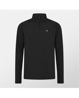 REPRESENT 247 Quarter-Zip Long-Sleeve Performance Gym Top - Black