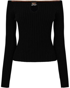 BOSS C Fayez Knitted Top - Blue