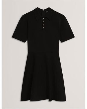 Ted Baker Skater Knitted Jumper Dress - Black