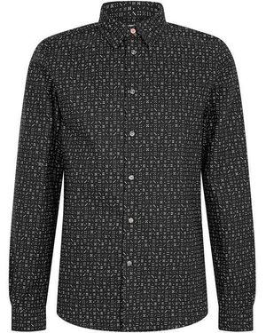 Paul Smith Ps Dice Ls Shirt Sn61 - Blue