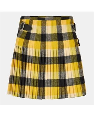 Vivienne Westwood Viv Check Skirts Ld61 - Yellow