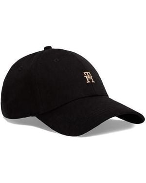 Tommy Hilfiger Structured 6-Panel Adjustable Baseball Cap - Black