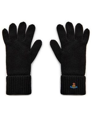Vivienne Westwood Orb Knitted Gloves - Black