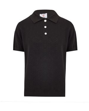 CASABLANCA Short Sleeve Polo Shirt - Black