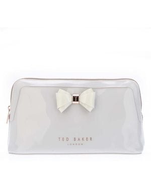 Ted Baker Glossy Bow Wash Bag - White