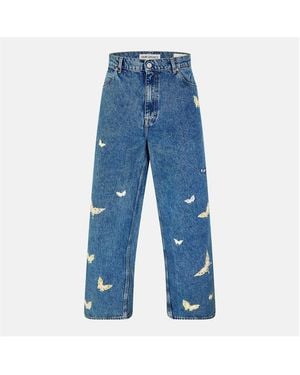 Our Legacy Vast Cut Relaxed Fit Straight Leg Jeans - Blue