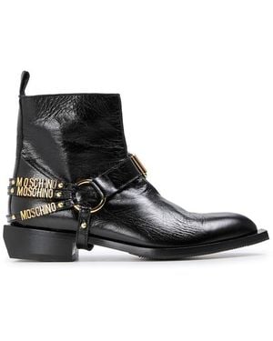 Moschino Biker Boots - Black