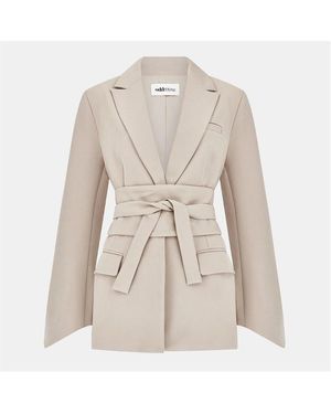 Odd Muse Belted Blazer - Natural