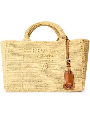 Prada Large Crochet Tote Bag - Metallic