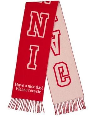 Ganni Football Scarf - Red
