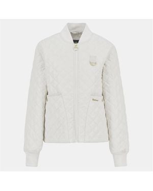 Barbour Reyna Diamond Quilted Fitted Jacket - Grey