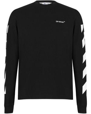 Off-White c/o Virgil Abloh Off Helvetica Long Sleeve T Shirt - Black