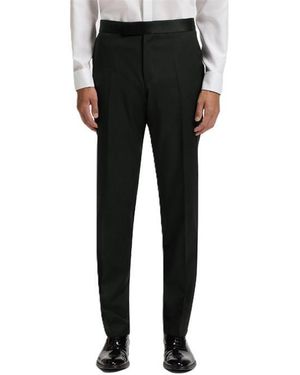 BOSS H Lenon Tux Straight Leg Trousers - Black