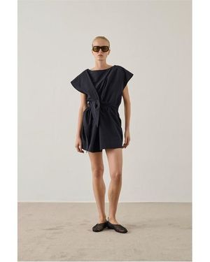 Soeur Peplum Top - Blue