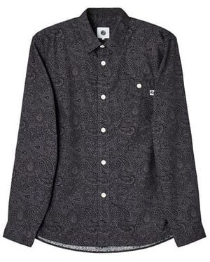 Pretty Green Pg Ls Tonal Paisley Sn00 - Black