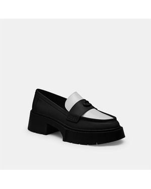 COACH Leah Platform Loafers - Black