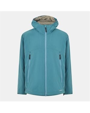 Snow Peak Water-Resistant Adjustable Hood Rain Anorak - Blue