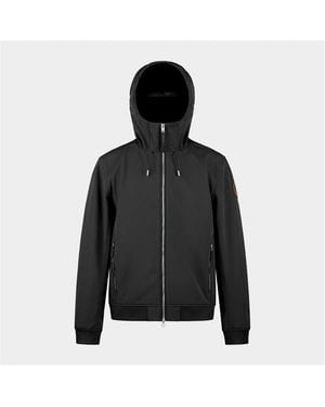 ARCTIC ARMY Bathurst Hooded Long Sleeve Softshell Jacket - Black